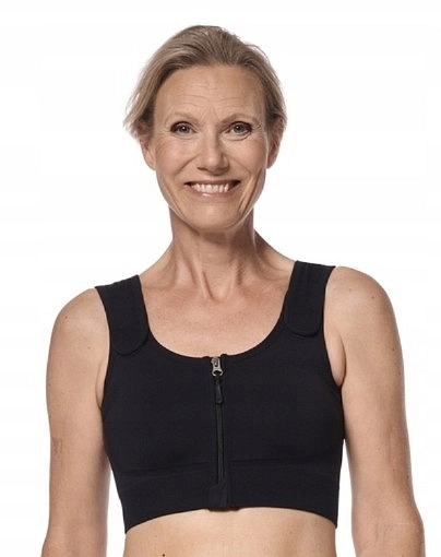 Kompresivní podprsenka Pamela ZIP-ST-HI černá