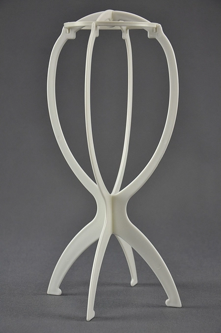 Stojan na paruky bílý