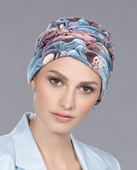 Turban Meral mauve-blueabstract