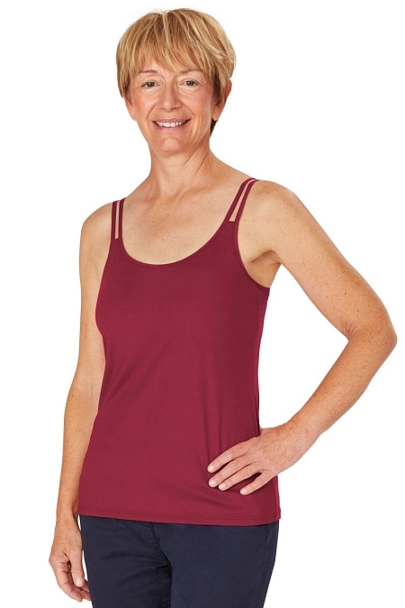 Valletta Top tmavě červená