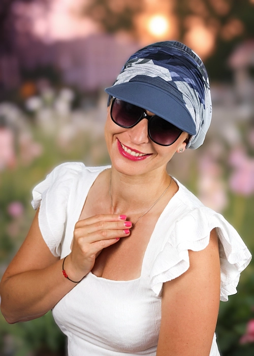 Turban s odnímatelným kšiltem - více barev