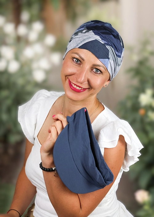Turban s odnímatelným kšiltem - více barev