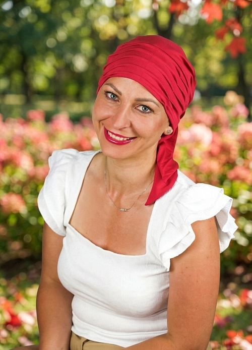 Šátek Alina malinová