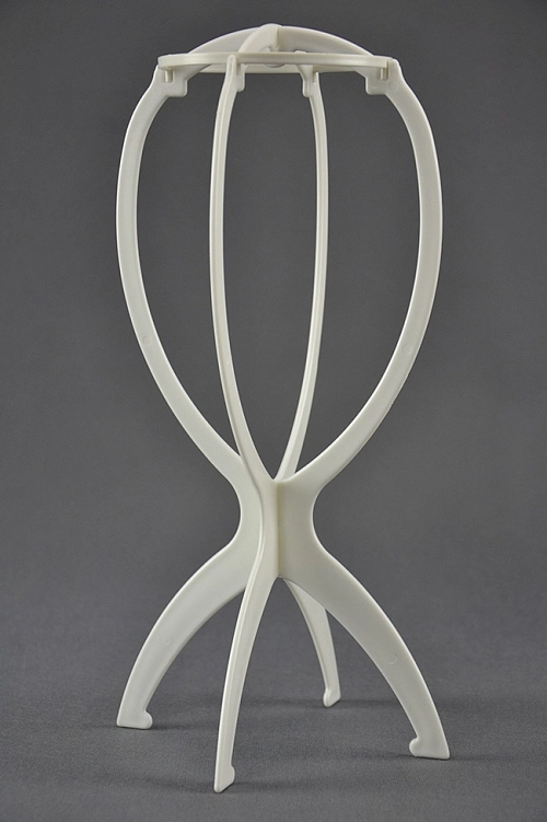 Stojan na paruky bílý