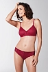 Protetická podprsenka Lara Lace SB červená 90C + kalhotky Panty vel. 42