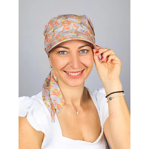 ALoENA šátek s kšiltem nepodšitý